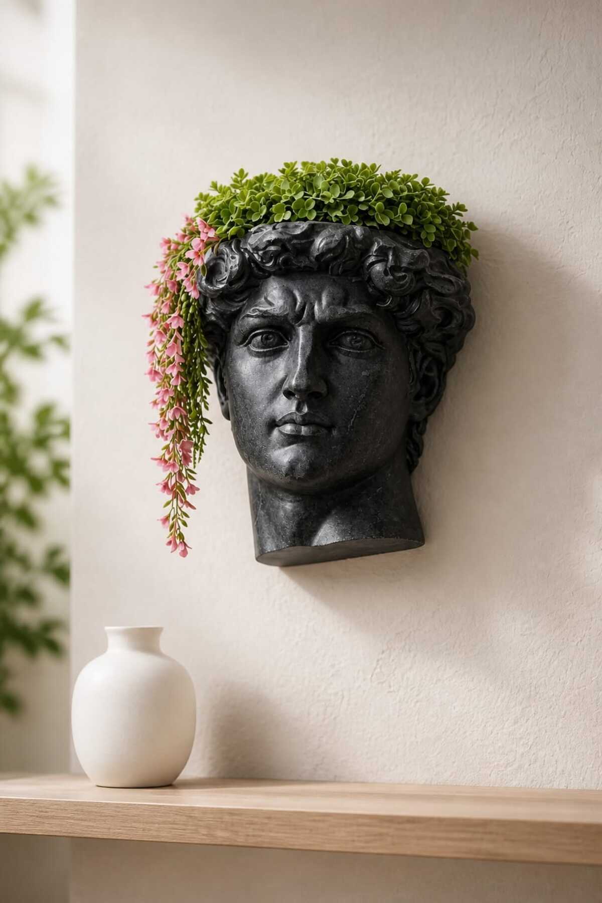 Davut Bust Wall Pot Decorative Wall Bust Pot Wall Pot