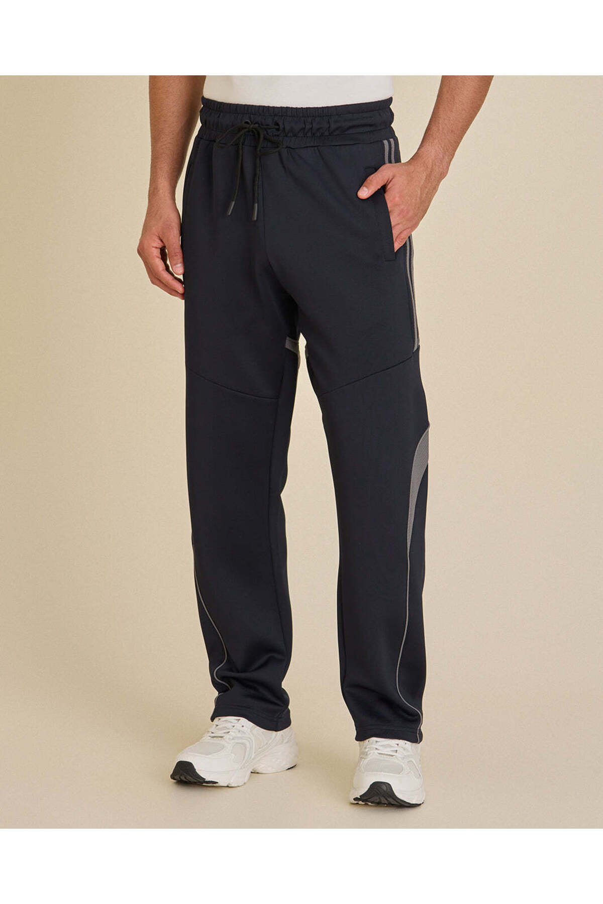 REDTAG Men Navy Sports Track Pants