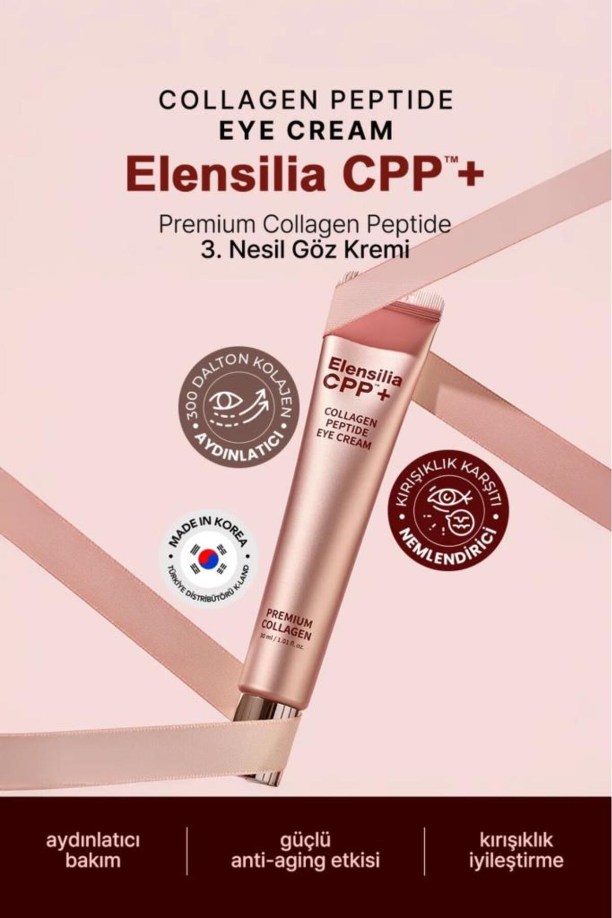 Premium Kolajen Elensilia 3. Nesil Göz Kremi Elensilia CPP Premium Collagen Peptide Eye Cream 30ml — 8809684000885 — تصویر 2 از 7