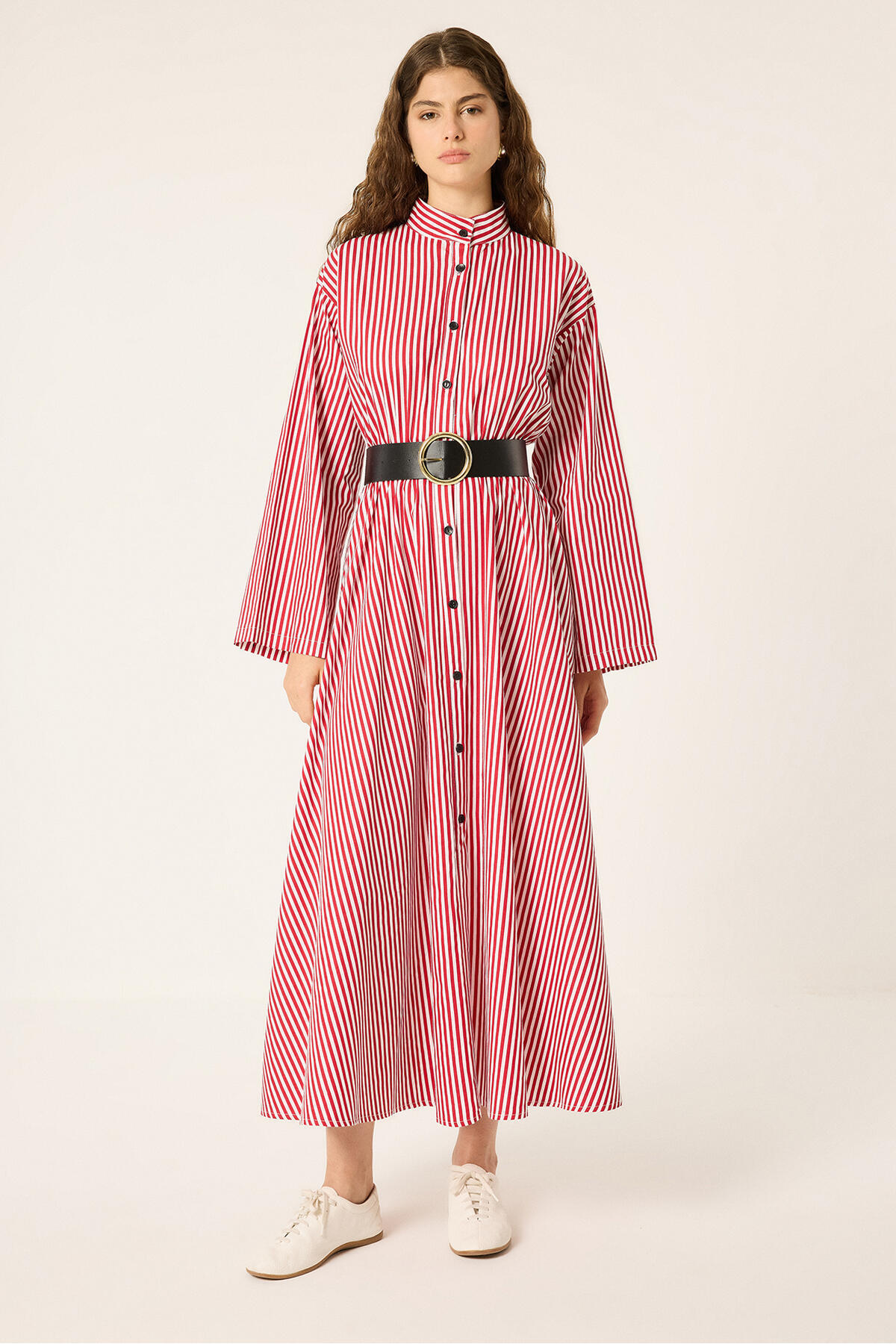 Touche Prive Striped poplin dress