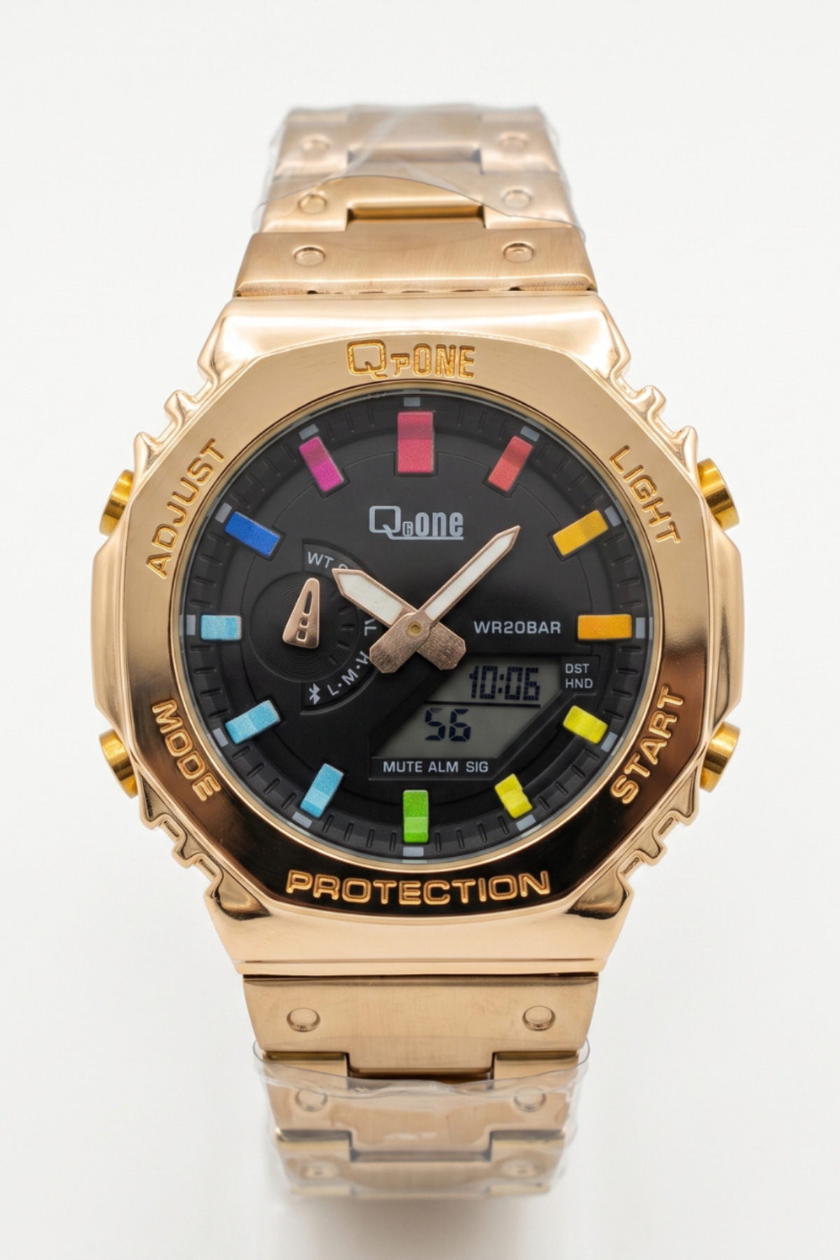 Premium Çelik Kasa Erkek Kol Saati Analog Dijital Çift Ekran Spor Şık Tasarım