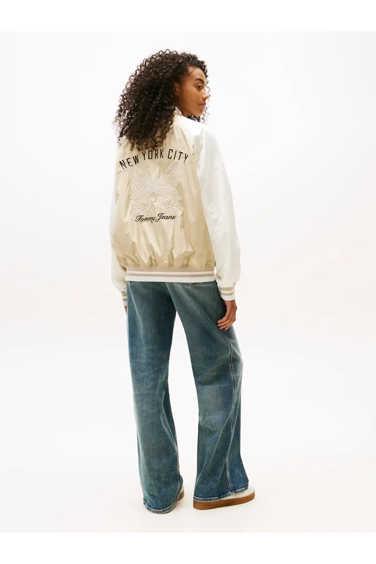 Tommy Hilfiger TJW SOUVENIR BOMBER Krem Kadın Bomber Ceket