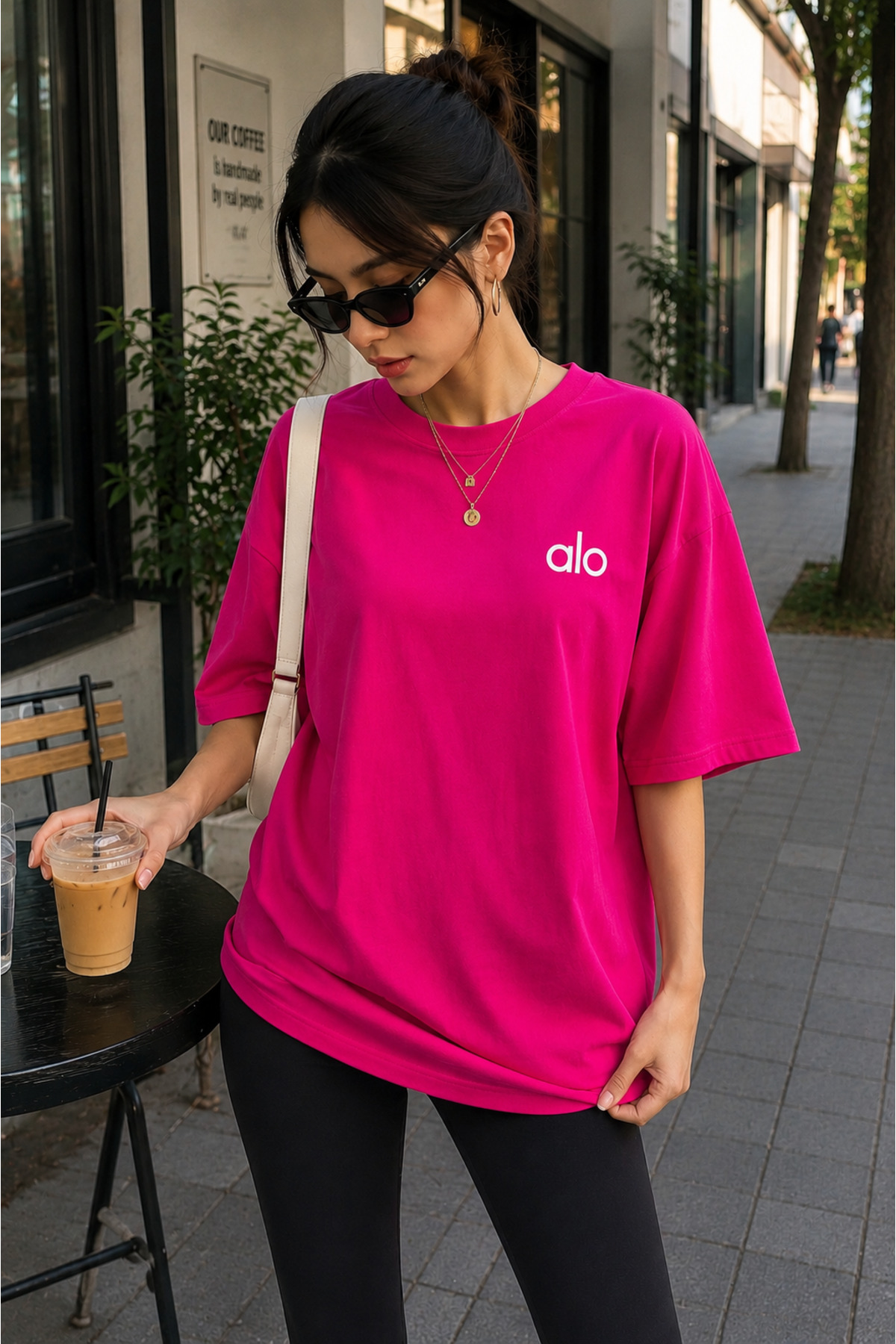 ZAVIXO Women's Cotton Oversize Crew Neck Basic T-Shirt
