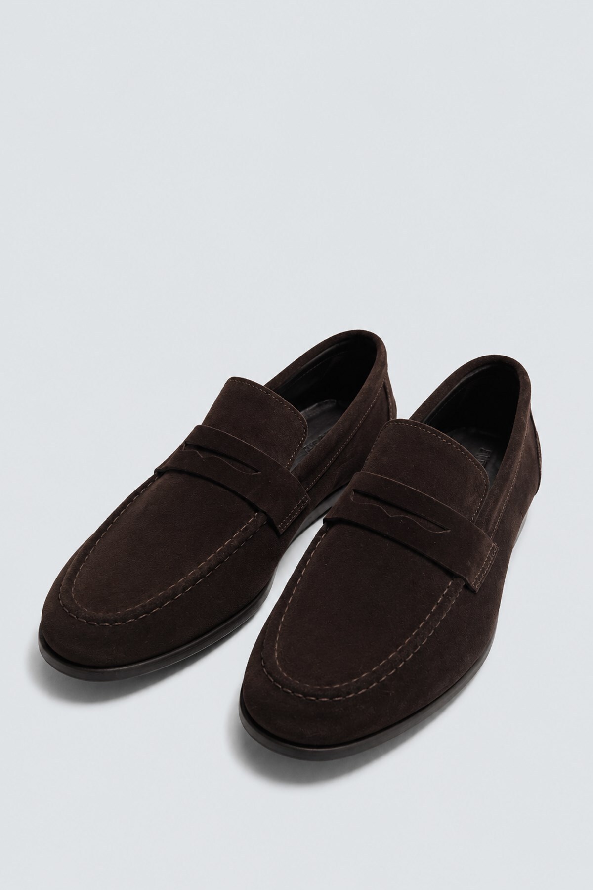 Antioch Kahve %100 Süet İnce Taban Loafer