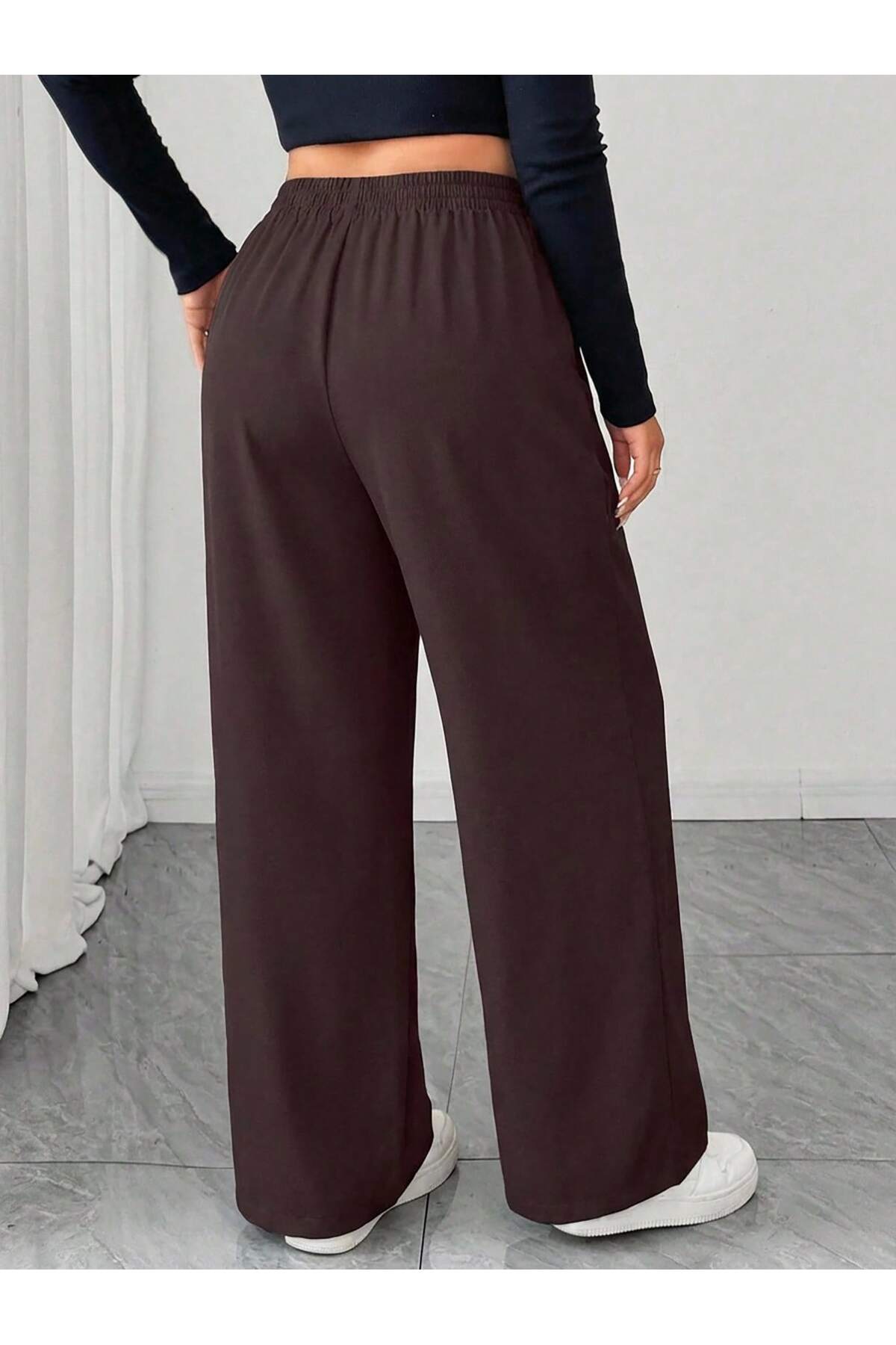 tuzu moda BÜYÜK BEDEN PANTOLON LASTİKLİ BÜYÜK BEDEN PENTOLON CIMALI görsel 2