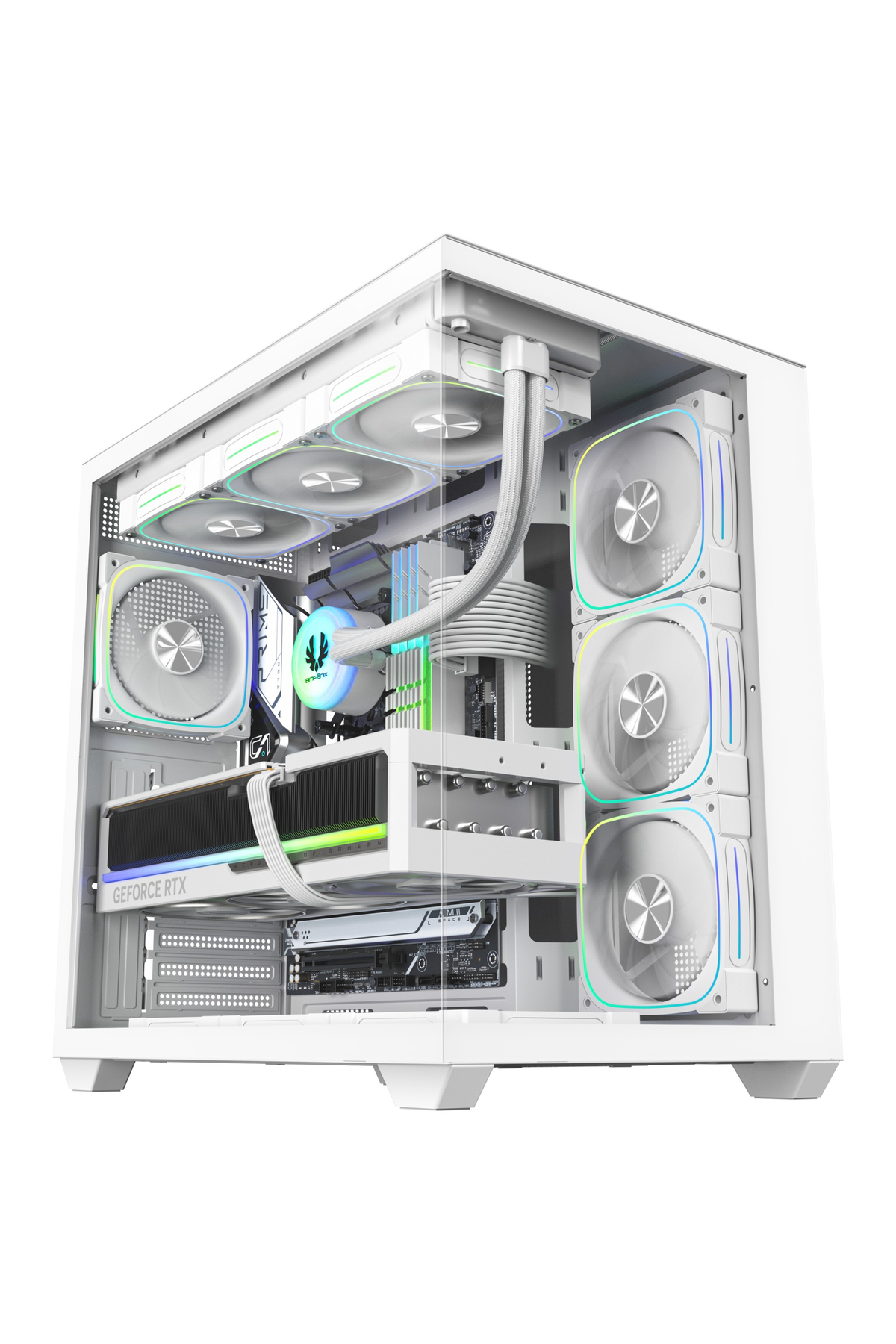BitFenix UT500 White 850W 80+ Bronze PSU 4x120mm FRGB Fan ATX