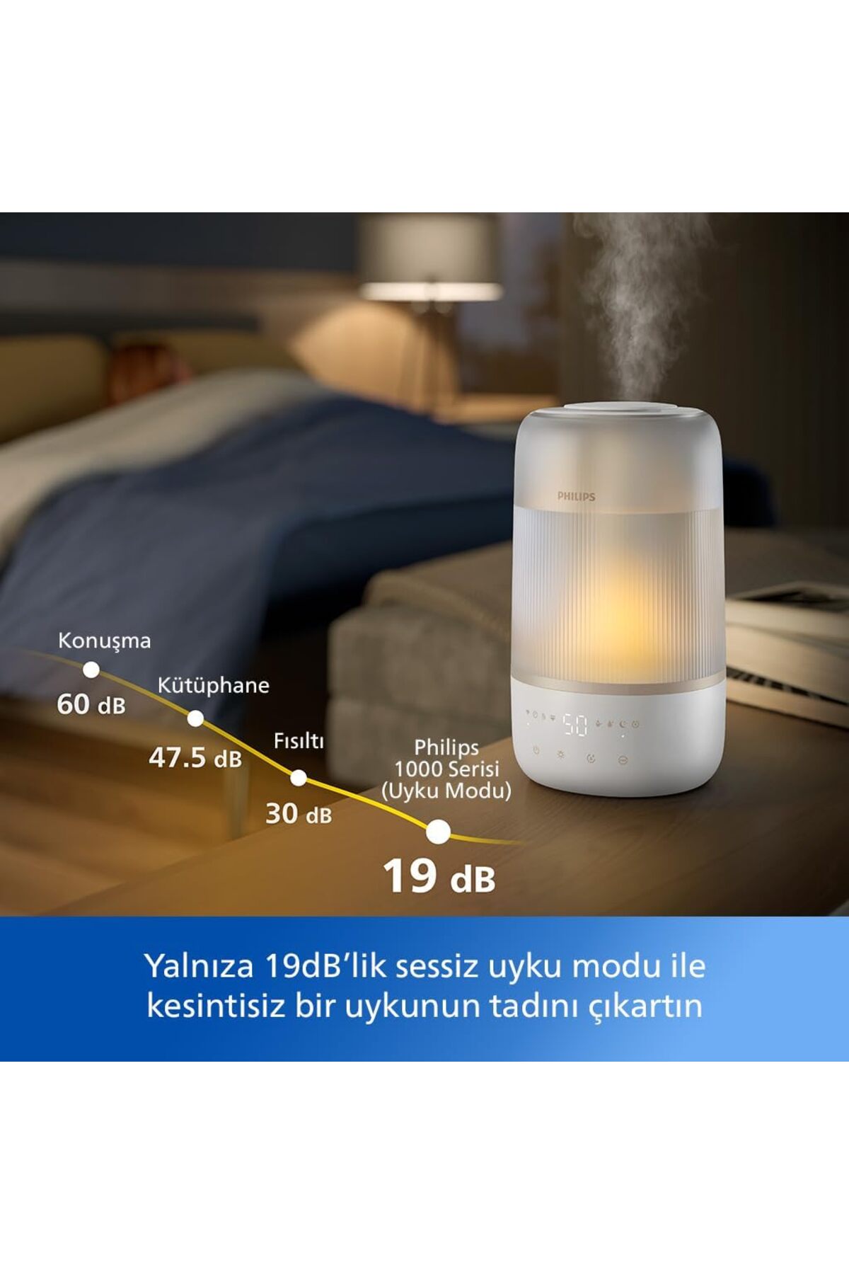 Air humidifier of the 1000 series – relieves dry air effects, suitable for rooms up to 41 m2