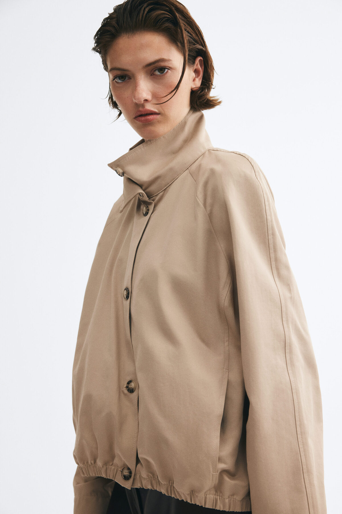 H&M Boru Yakalı Oversize Ceket