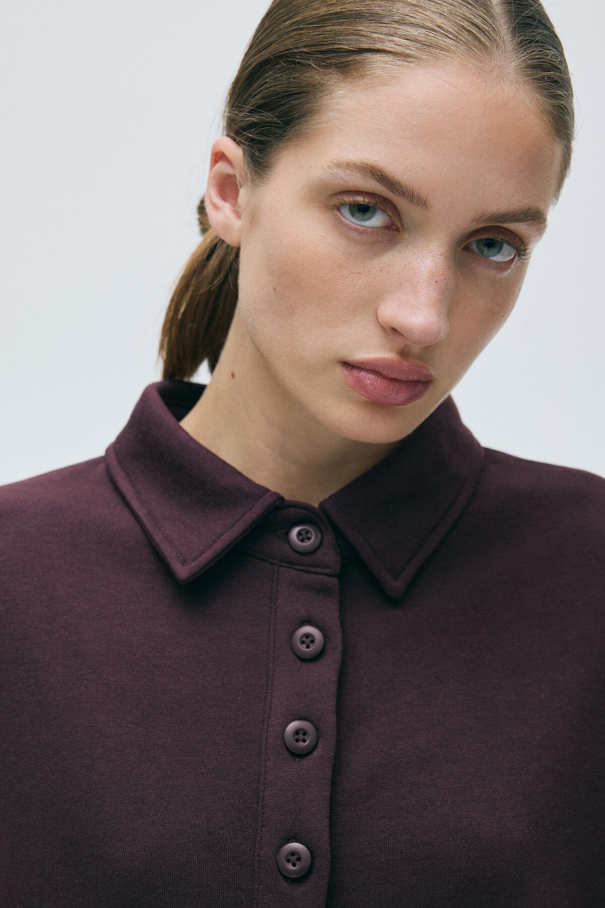H&M Yakalı Sweatshirt görsel 5