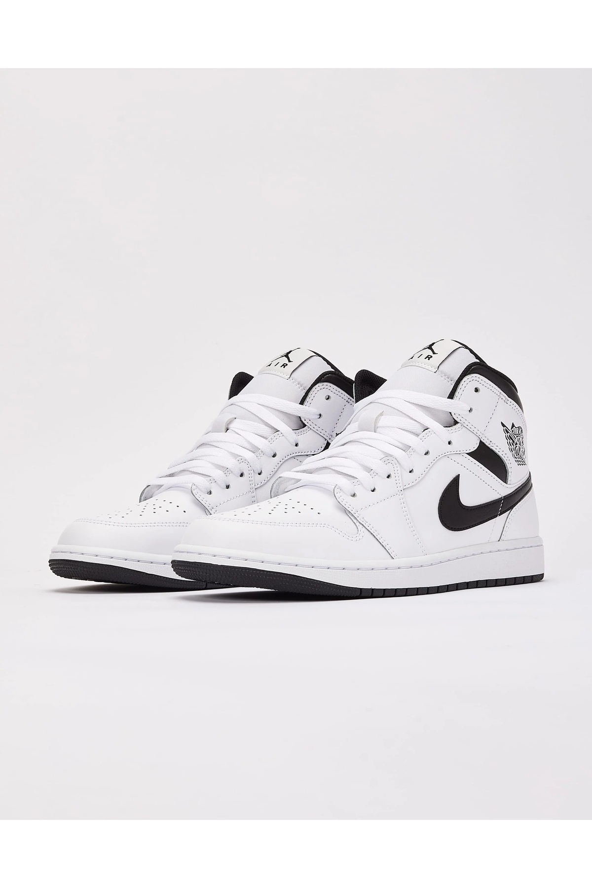 Nike AİR JORDAN 1 MİD 'WHITE BLACK' ERKEK BASKETBOL AYAKKABI-SPORTXSTORE görsel 2