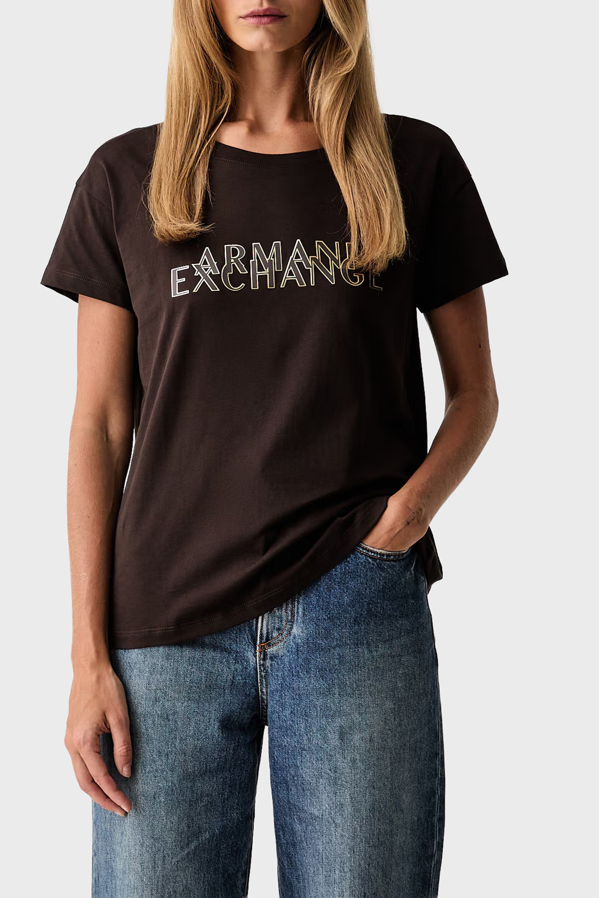 تیشرتزنانهArmani Exchangeقهوه ای