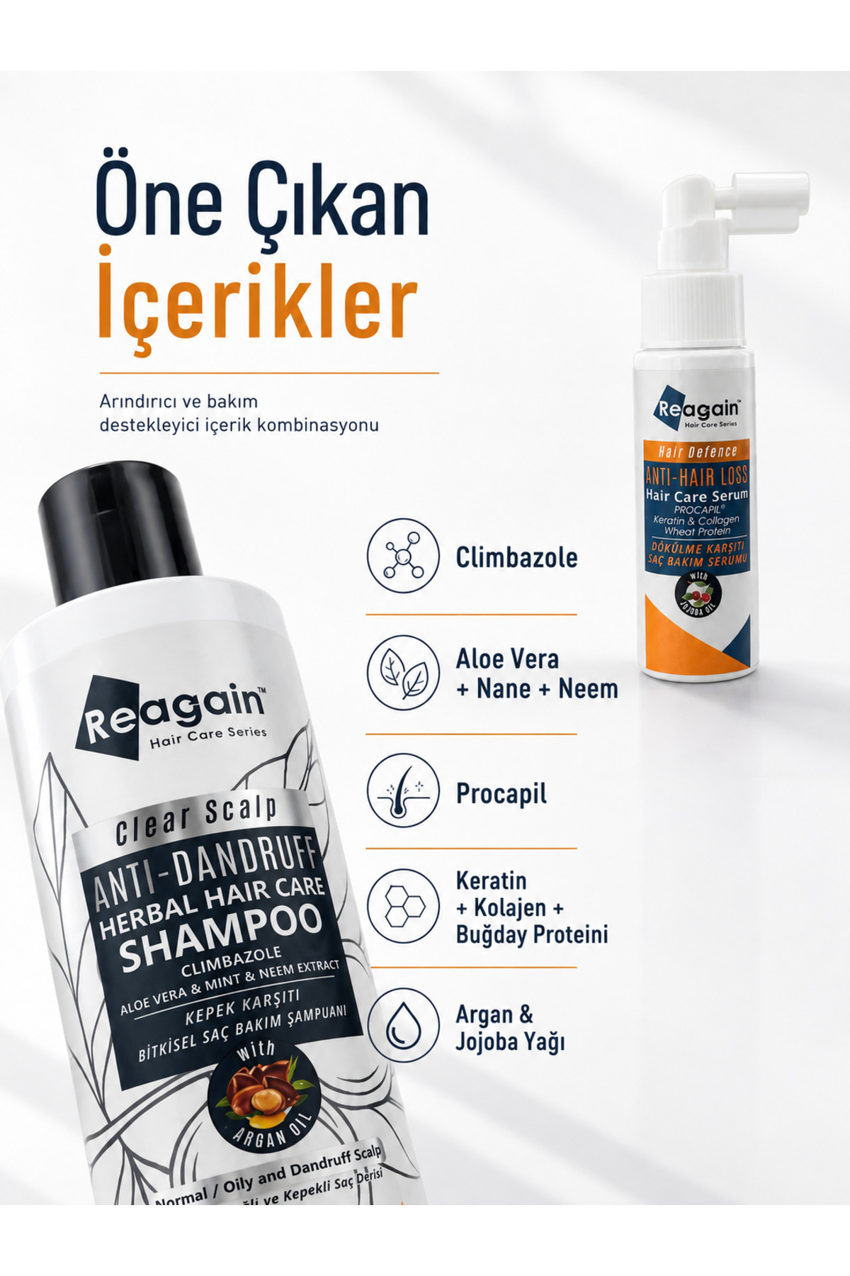 Kepek Karşıtı Şampuan ve Dökülme Karşıtı Saç Bakım Serumu 2’li Set – Climbazole Şampuan + Procapil Serum — TYC5FC4B4CDF2C9F6A50FED00 — تصویر 3 از 6