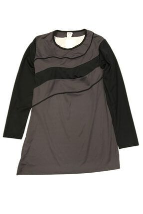 Kahverengi Siyah Çizgili Elbise Mayo 108161