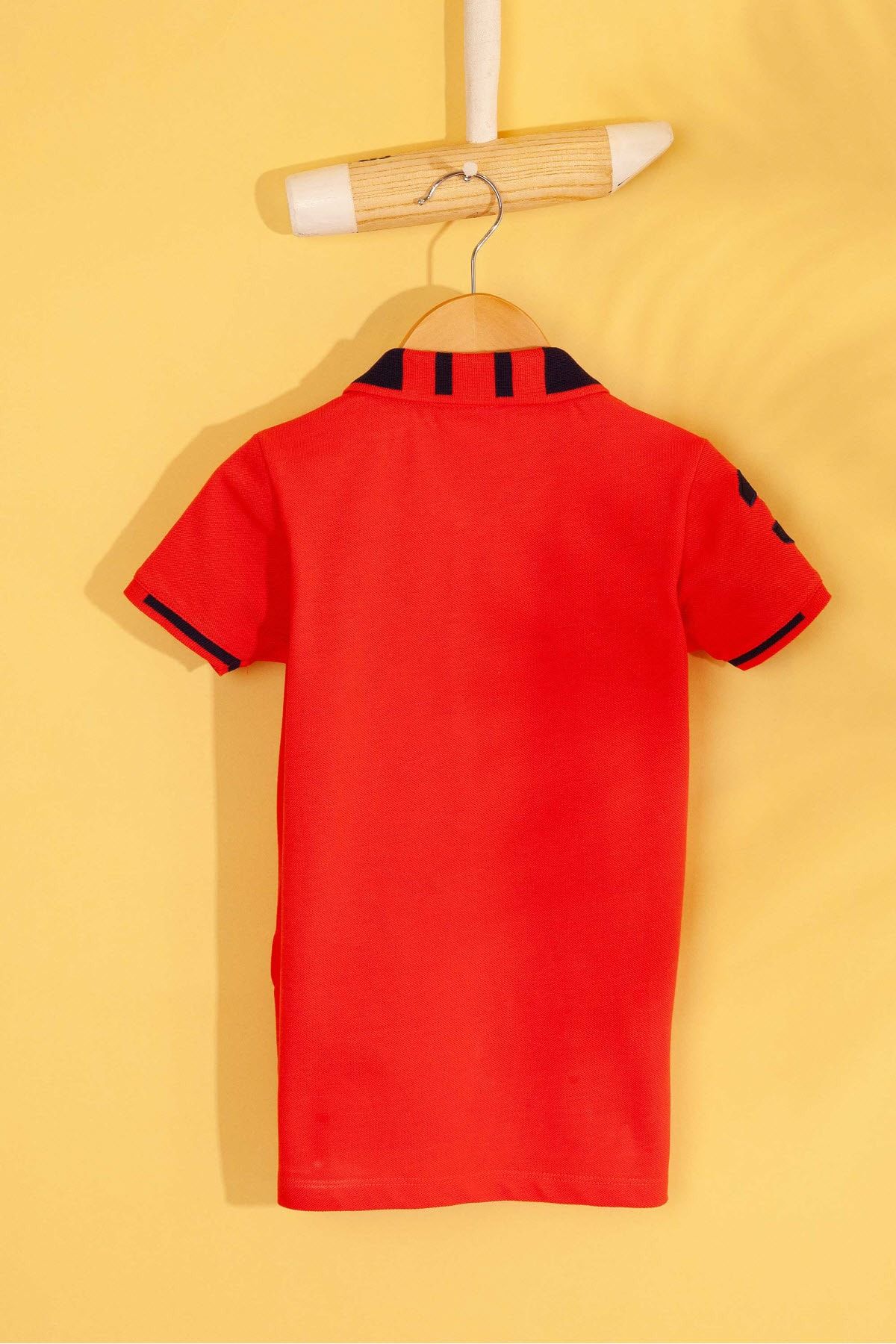 U.S. Polo Assn. تی شرت پسرانه قرمز پایه