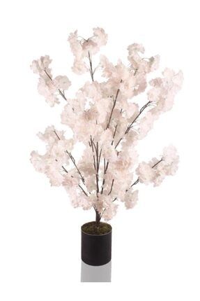 Yapay Ağaç Bahardalı Ağacı Ağacı Japon Kiraz Çiçeği Saksılı Pembe Açık 90x60cm BHR324512