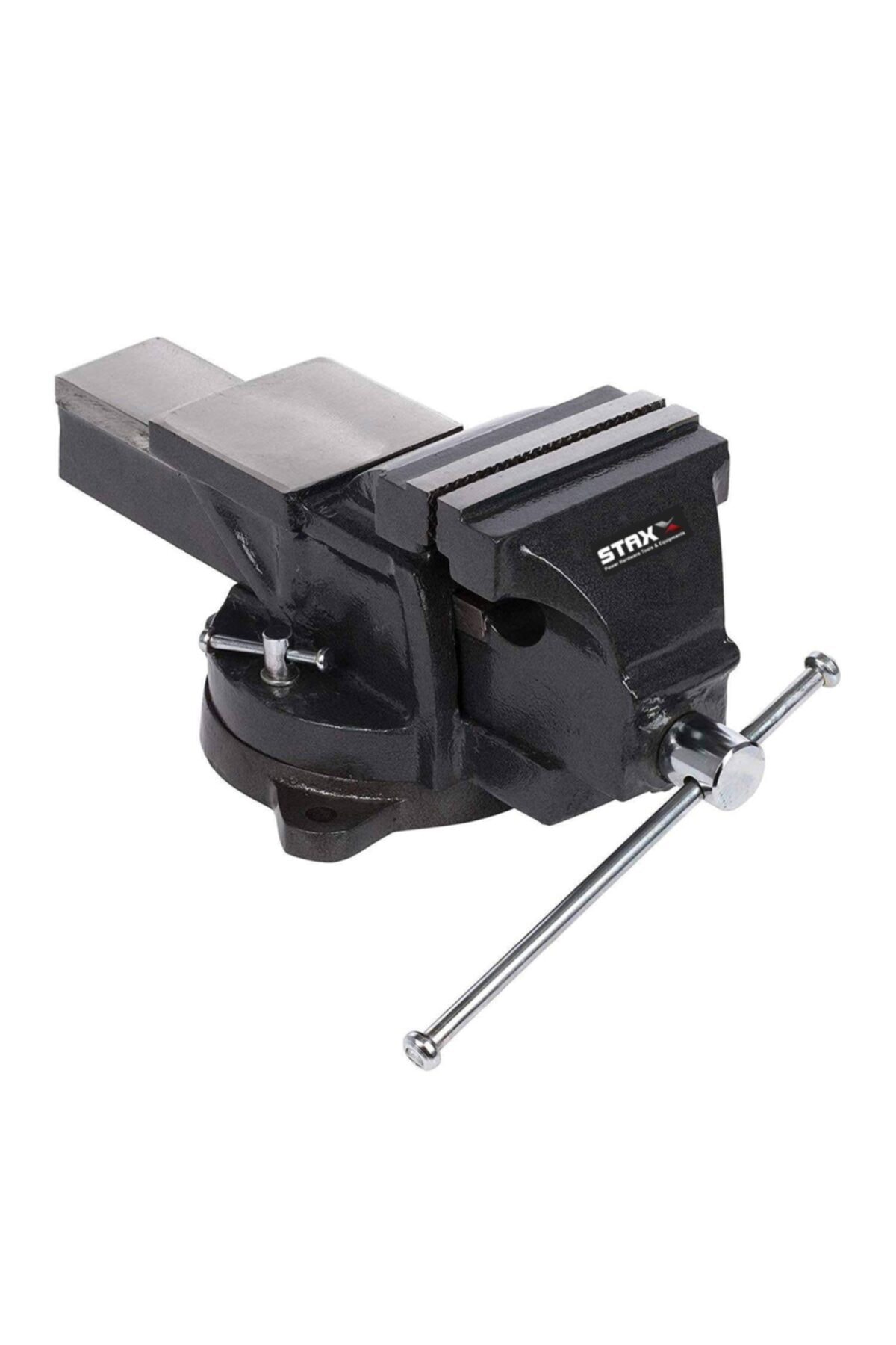 STAXX Pro 125 mm 5" 360" Dönerli Taban Dövme Çelik Sabit Tezgah Masa Mengenesi