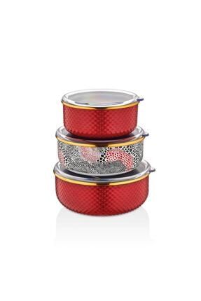 Schafer Glaze Emaye Caydanlik Takimi 4 Prc Kirmizi Trendyol