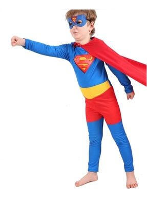 9-10 Yaş Superman Kostümü Basic Kostüm 14579594