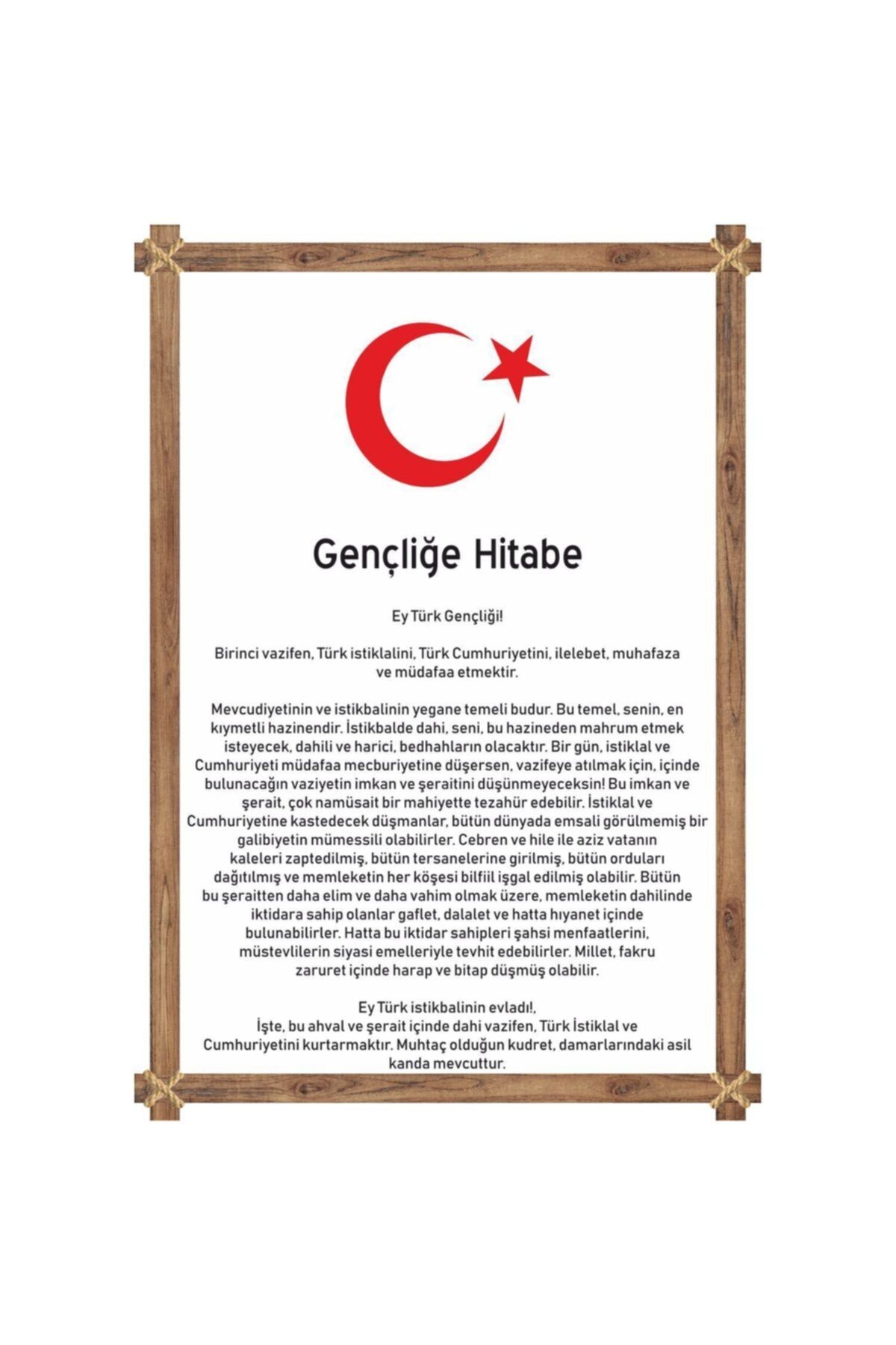 okulposteri ataturk un genclige hitabesi en uygun fiyatlarla egitim posterleri 50x70 cm folyo sticker fiyati yorumlari trendyol