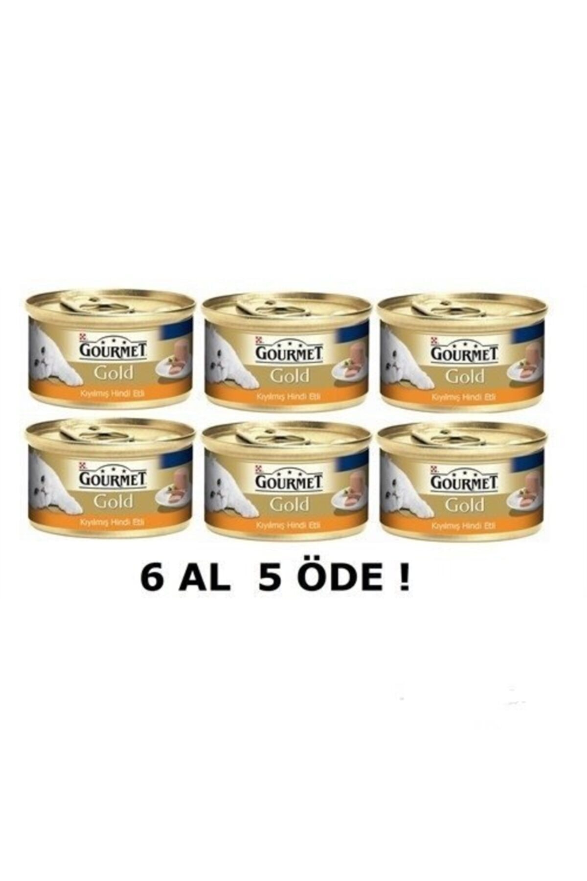 Purina Gourmet Gold Kıyılmış Hindi Etli Kedi Yaş Mama 85 Gr 6 Al 5