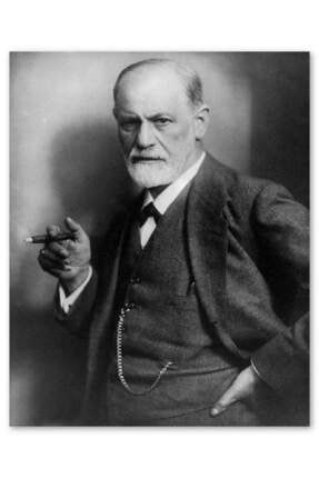 Ahşap Tablo Psikanalist Sigmund Freud Purolu Portre (35x50 Cm Boyut) Dikey-5934 -35-50