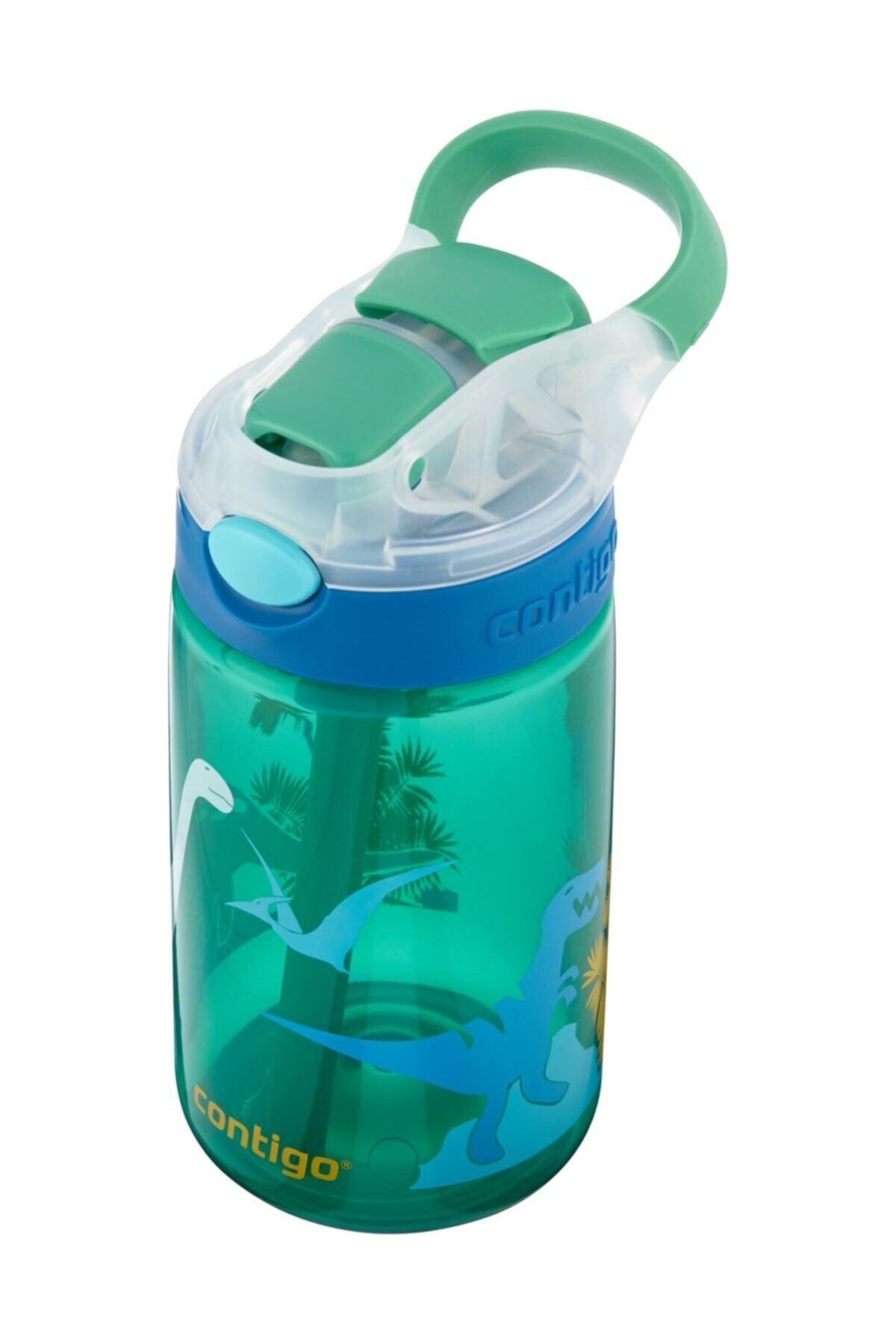 Contigo-Gizmo Flip One Hand Push Children's Water Bottle with Inner Pacifier 420ml 3