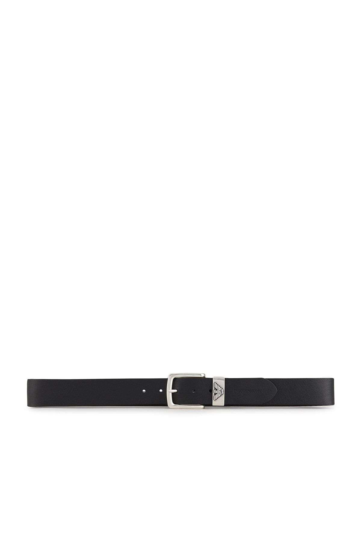 کمربند مشکی مردانه چرمی واقعی سیاه Emporio Armani