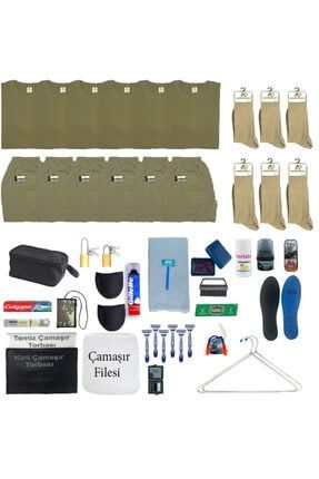 6'lı Tavsiye Asker Seti: Bedelli/acemi Yazlık Askeri Malzeme Paketi APTAVAP-1002