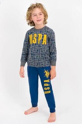 Erkek Çocuk Lisanslı Koyu Gri Melanj Pijama Takımı US724-C