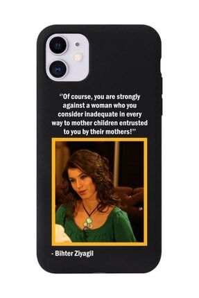 Iphone 11 Kılıf Siyah Lansman Aşk-ı Memnu Bihter Ziyagil Tasarımlı Dayanıklı Kılıf IP11-LBZ01