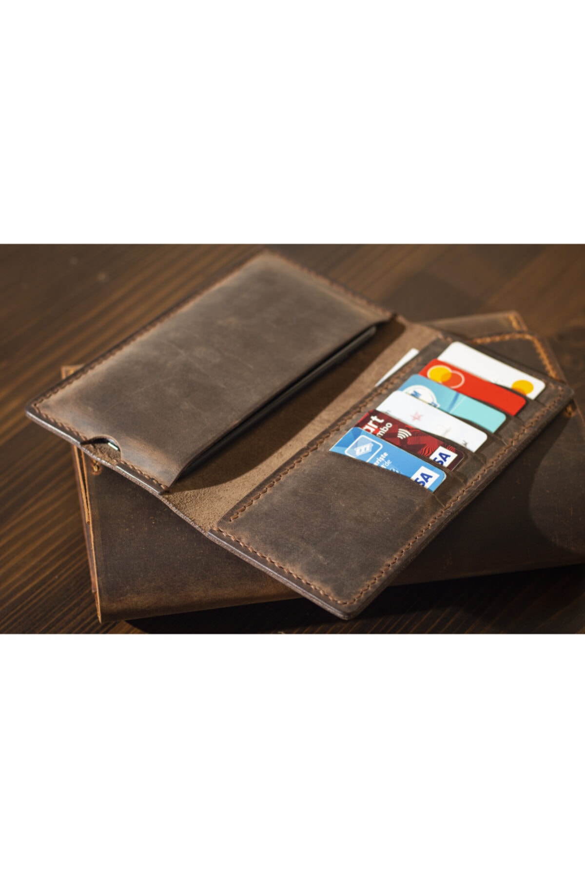 کیف پول مردانه قهوه ای Hi Leather | HLARESKSTANE01 اورجینال - تصویر 6