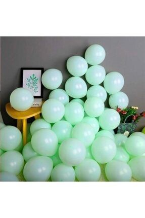 5 Inç 12,5 Cm Minik Boy Makaron Balon 100 Adet Mint Yeşili CYR00022