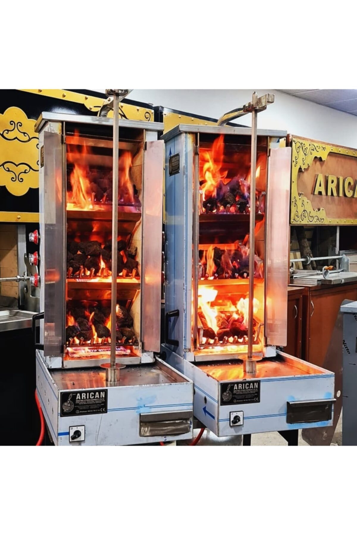 Doner Kebap Ocağı Gazlı Lav Taşlı Döner Ocağı Aricangrill 5