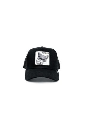 Silver Fox (tilki Figürlü) Gri Şapka Siyah Standart