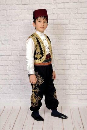 Türkmen Işlemeli Erkek Çocuk Yöresel Kostüm SDC876TY6897