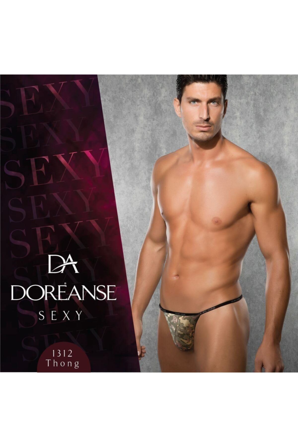 Doreanse-Ανδρικό στρινγκ 1312 Modal Lycra με σχέδιο παραλλαγής 5