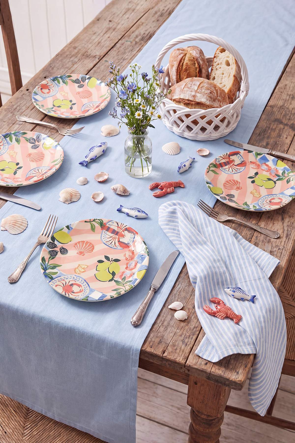 Trendyol Home Set of 4 Amalfi Porcelain Cake Plates 21cm Tphss26Tbk00050