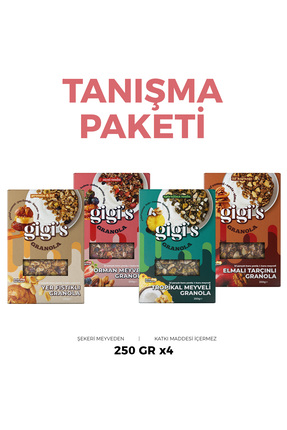 Gigis Food 4'lü Granola Mix Paket 4x250 gr
