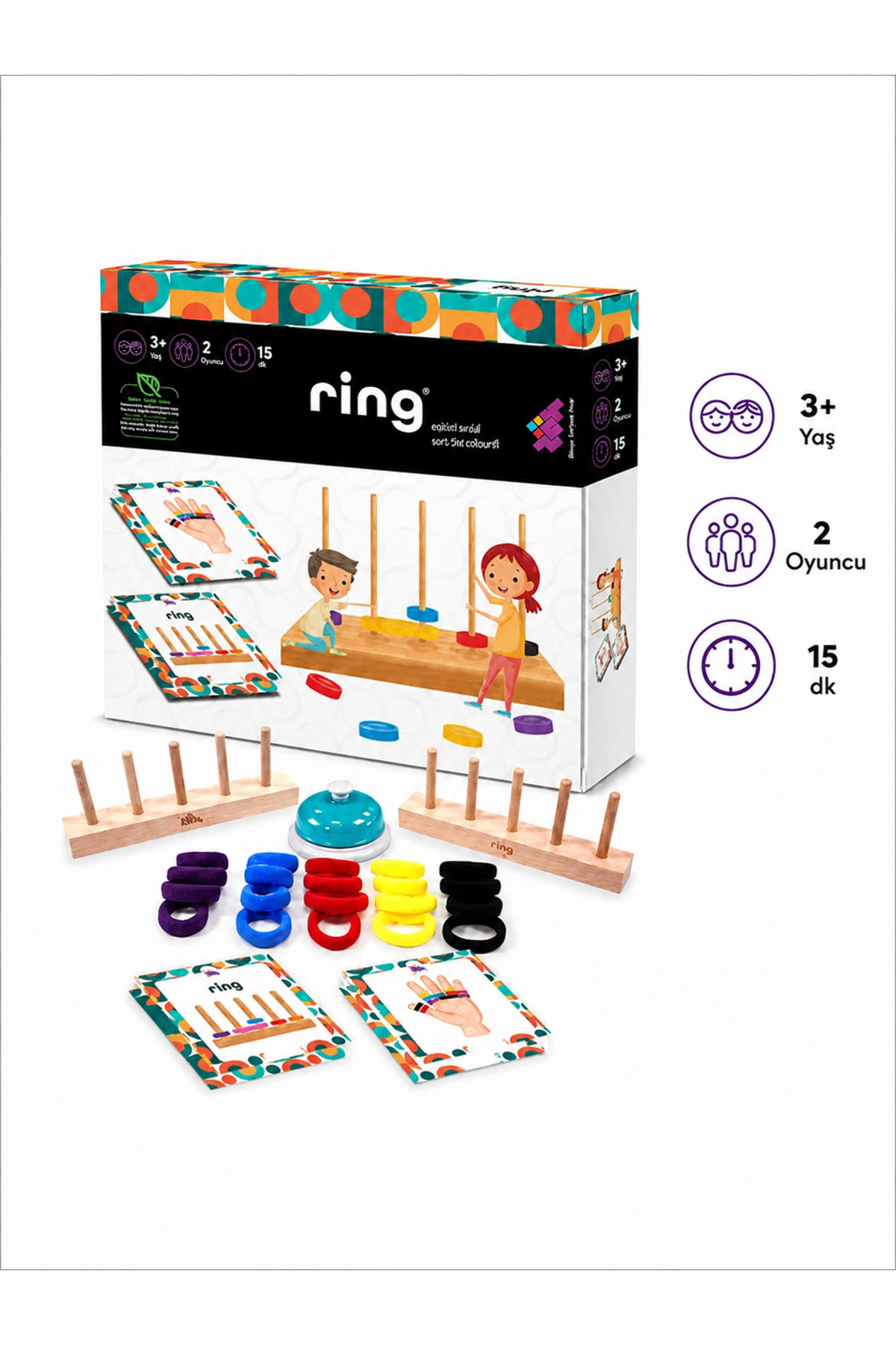 Zet Zeka ZET Zeka Ring Ahşap Zeka ve Akıl Oyunu 3+ Yaş 2 Oyuncu