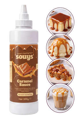 Souys Karamel Aromalı Tatlı Çikolata Sos 300 gr - Waffle & Krep & Pankek & Do...