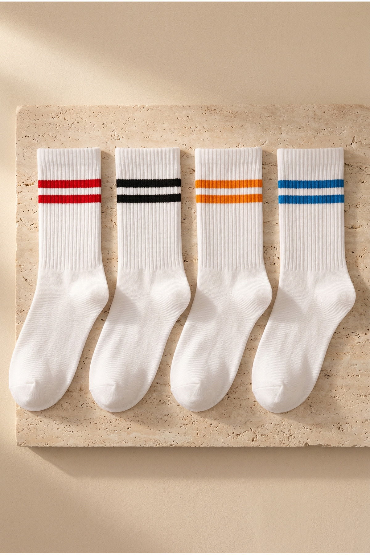 4-Pack Striped Socket Socks Pattern