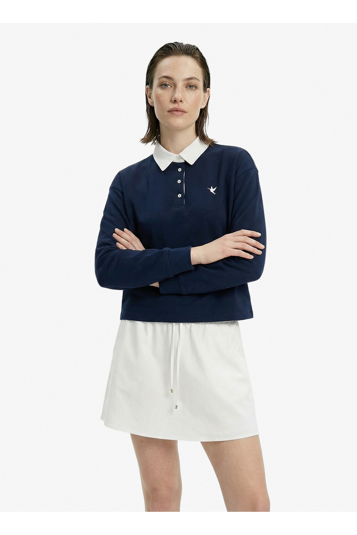 Fabrika Lacivert Kadın Loose Fit Sweatshirt F6SL-SWT0010