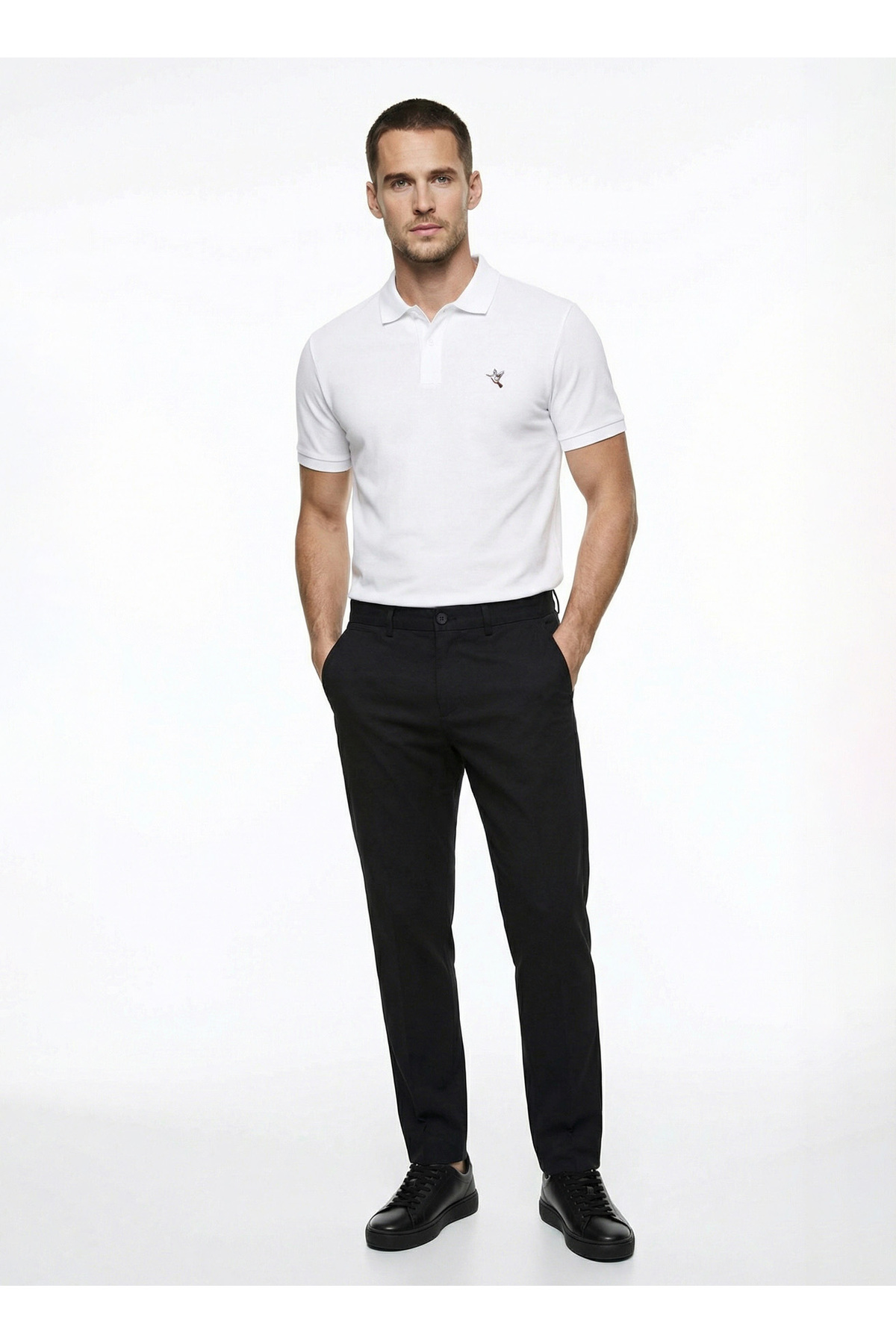 Siyah Erkek Slim Fit Chino Pantolon F6SM-PNT 2501 — مشکی 5003328531 — تصویر 2 از 8
