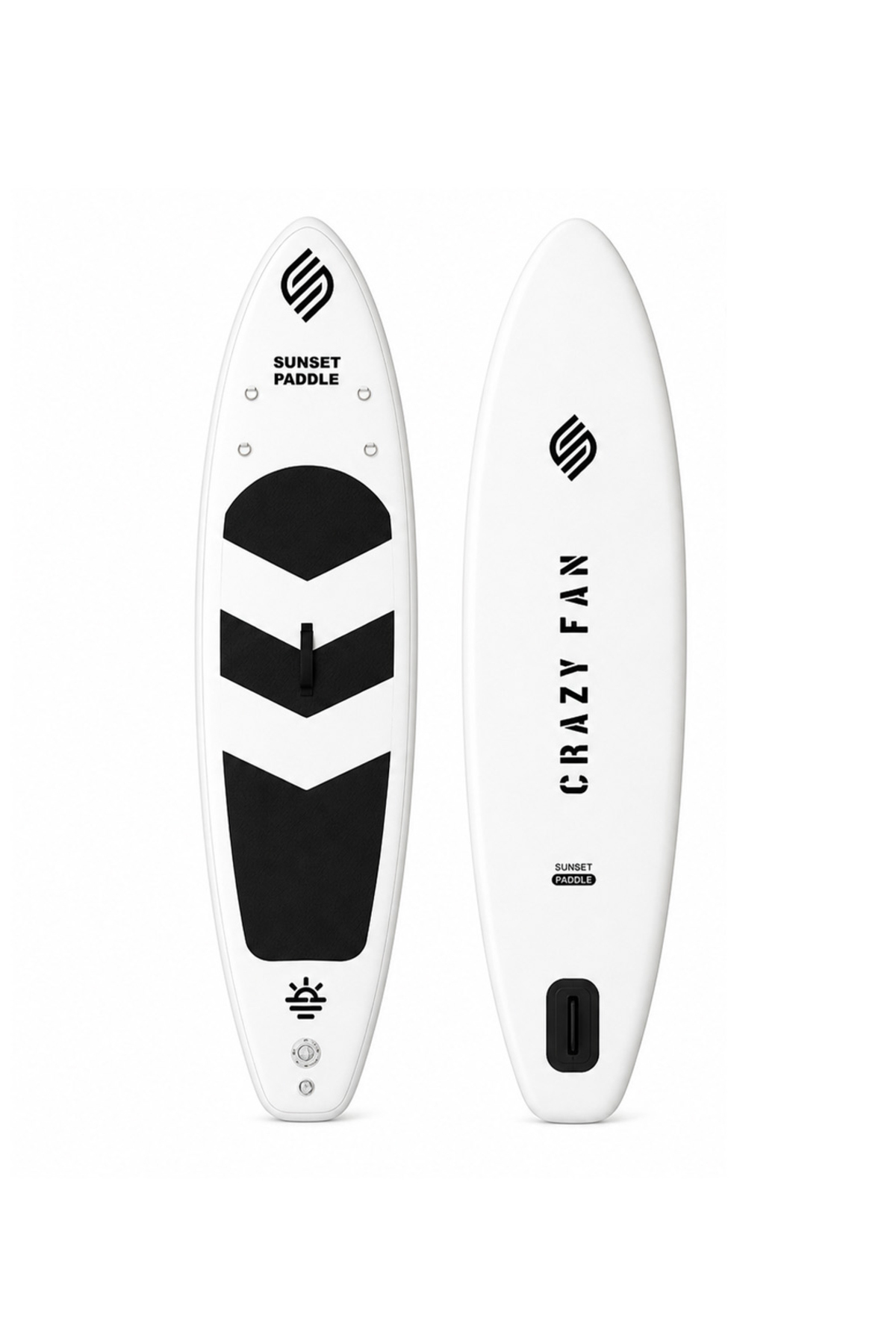 Greenmall Crazy Fan Siyah Beyaz Şişme SUP Board / Paddle Board 320