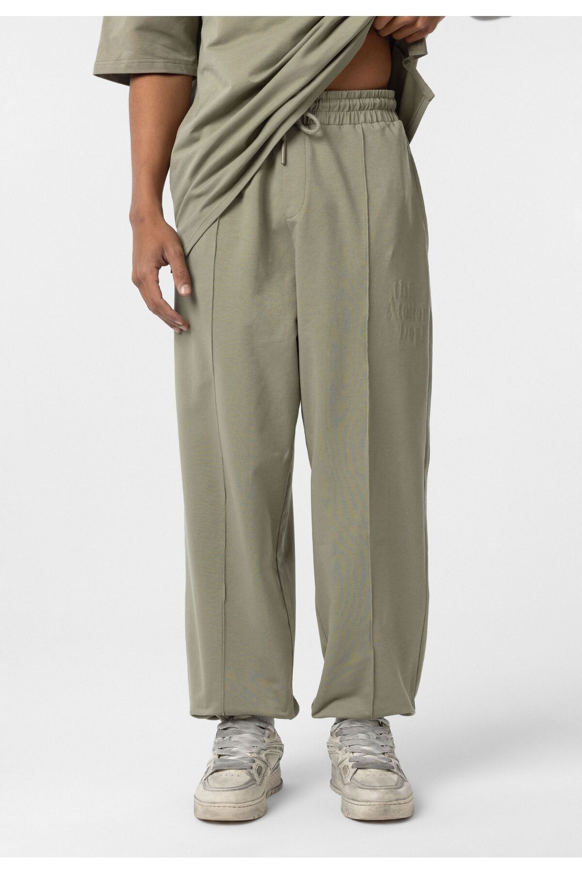 Oversize Baskılı Eşofman Takım — خاکی DND_40-593 — تصویر 6 از 6