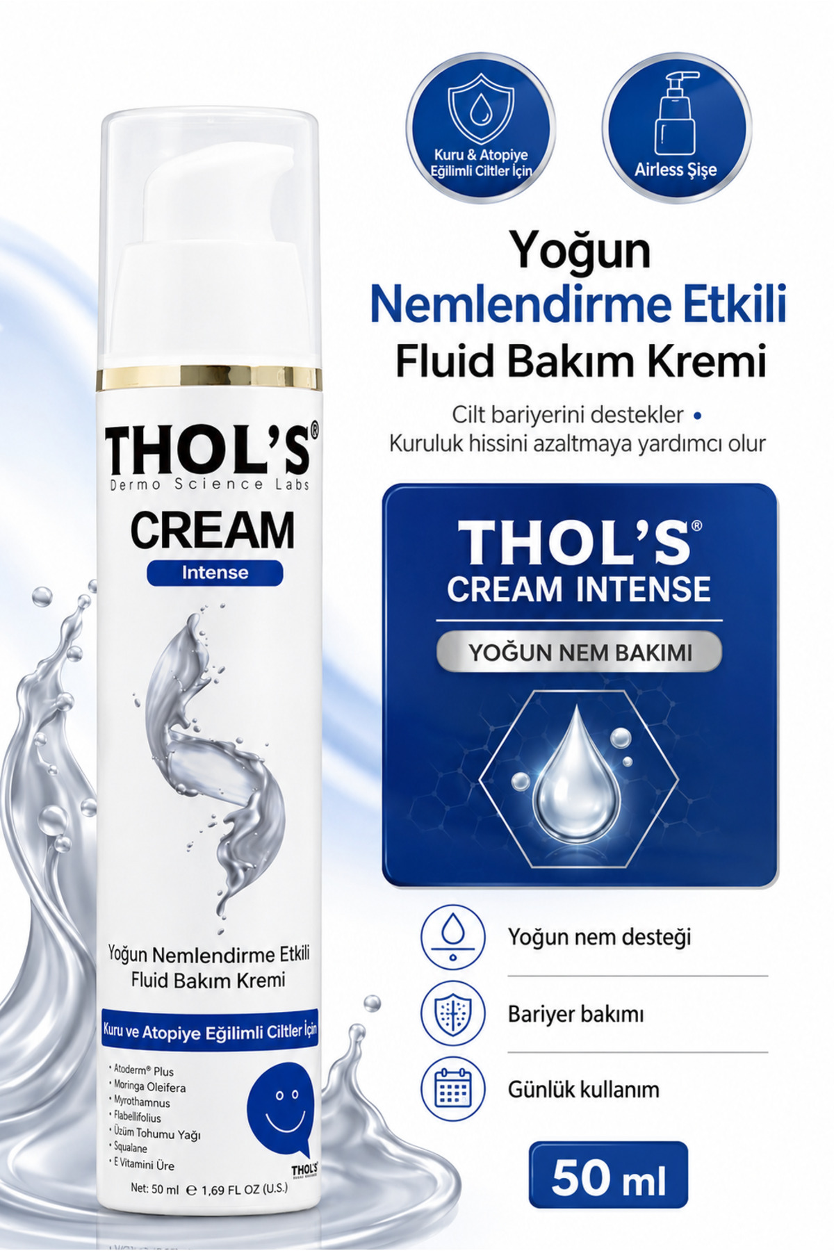 THOLS TB21 CREAM INTENSE Kuru ve Atopik Ciltler İçin Nemlendirici