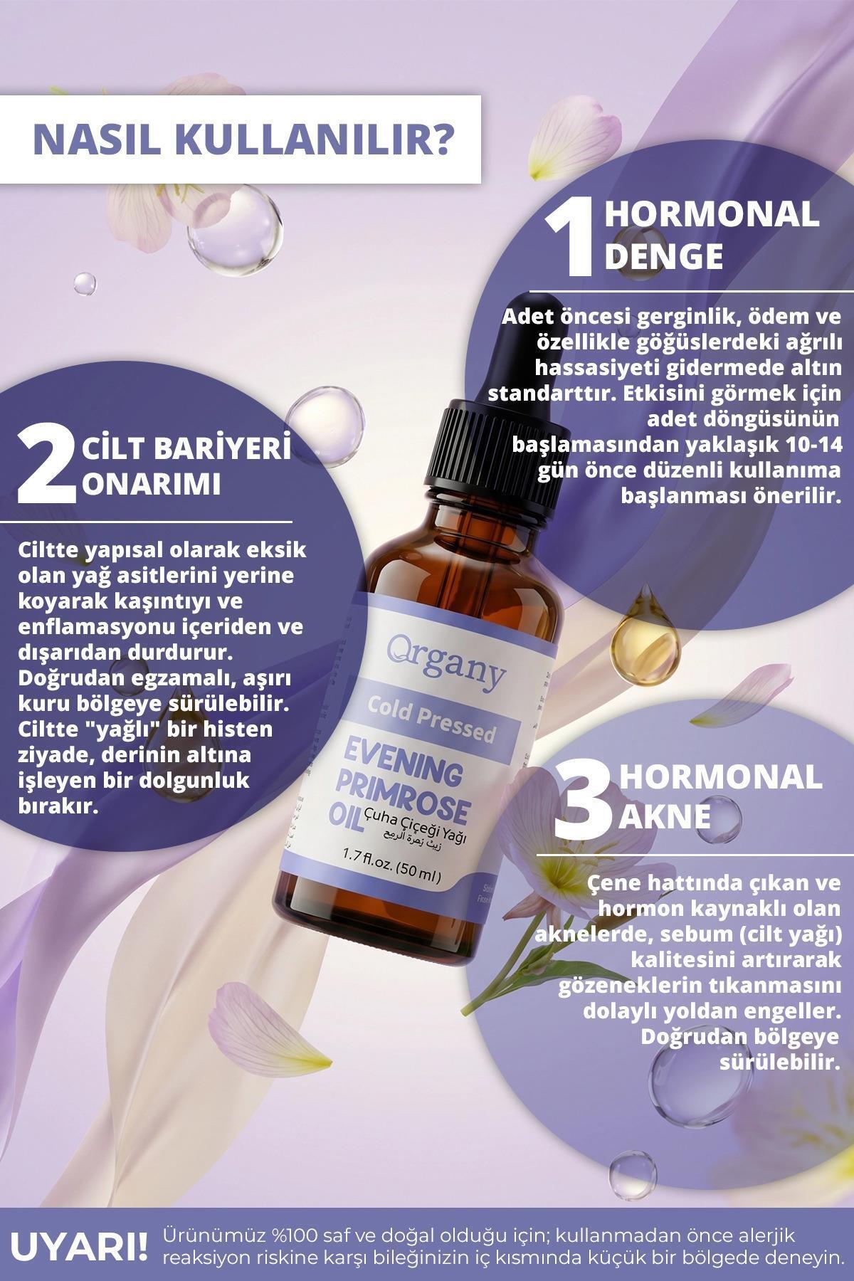 Soğuk Sıkım Çuha Çiçeği Yağı %100 Doğal Hassas ve Kuru Cilt Bakım Yağı Evening Primrose Oil 50 ml — OGSY50CU — تصویر 2 از 4