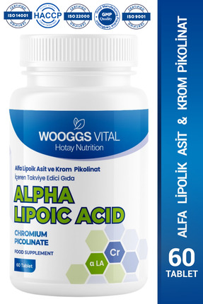 Hotay Nutrition Wooggs Vital Alfa Lipoik Asit ve Krom Pikolinat İçeren Takviy...