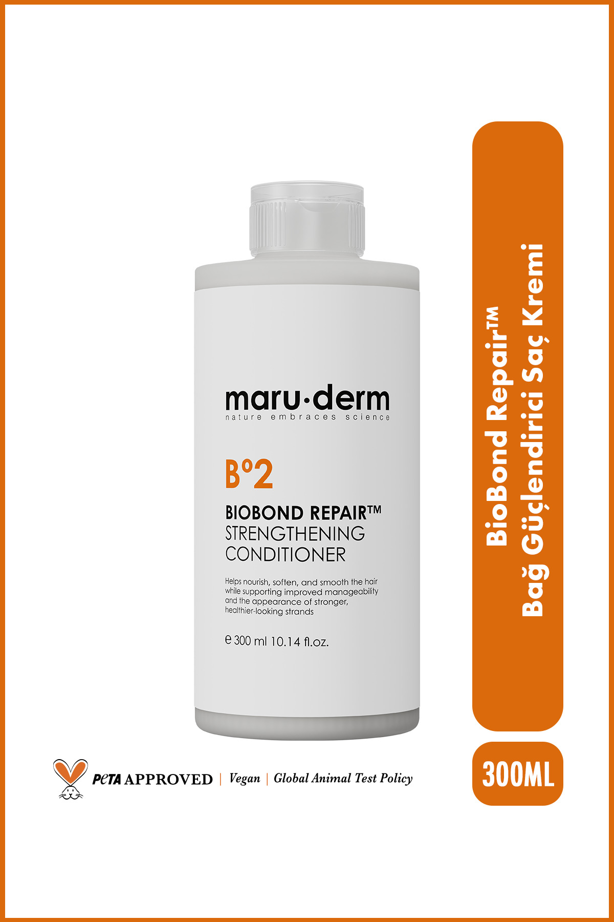 Maru.Derm BioBond Repair™ Bağ Onarıcı Saç Kremi – Yoğun Nemlendirici Saç Bakım Kremi 300 ML — 8682397033421