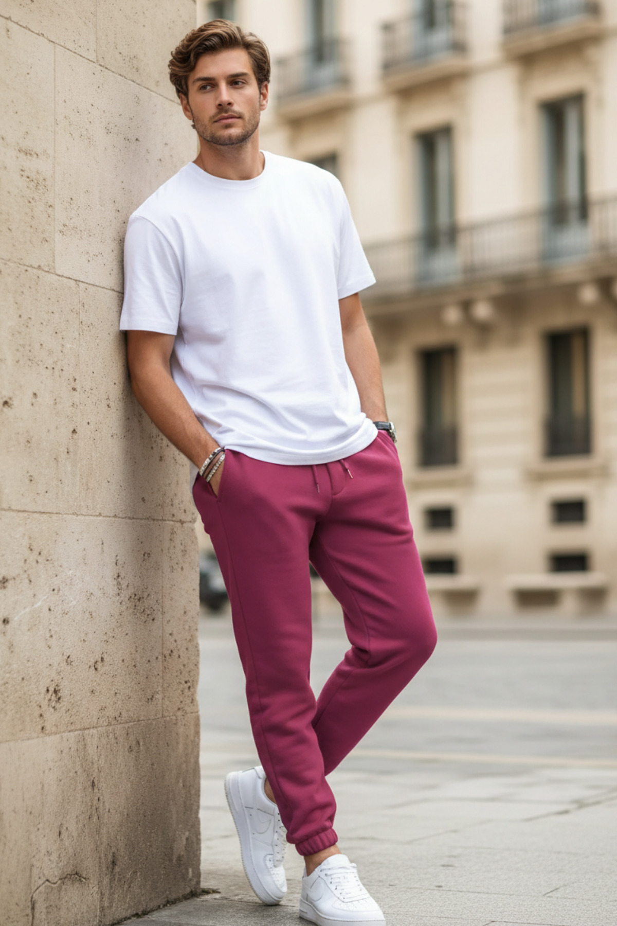 Men's Winter Warm Underwear Cotton Leg Elastic Sweatpants
